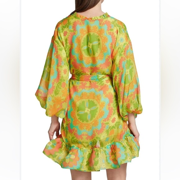 Alexis Analia Silk Retro Mini Dress Size Small - Picture 4 of 12